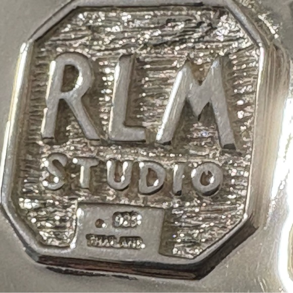 RLM Studio Sterling Silver Sand Dollar Pendant on Black Cord - Picture 4 of 5